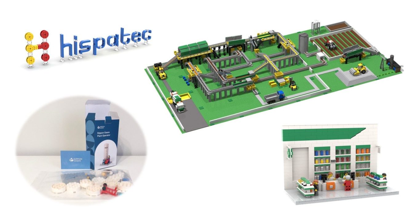 Nuestros juegos de construcción MOC lego Diversos vehículos de transporte, incluidos autobuses, trenes y barcos, sobre fondo colorido.